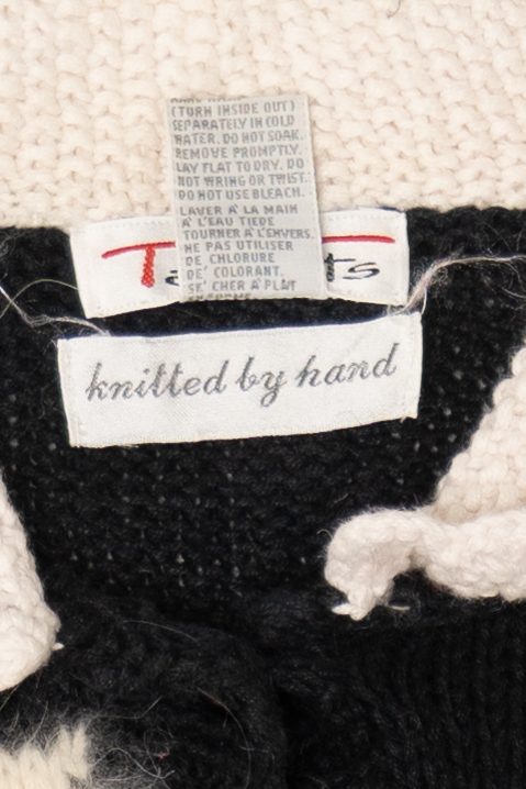 Vintage Hand Knit Red Talbots Scottie Dogs Cardigan Sweater (1990s)