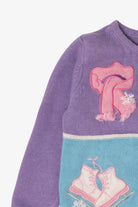 Vintage Kids Lavender Jenny Winter Clothes Ugly Christmas Cardigan (1990s)