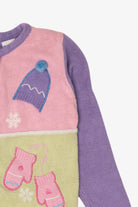 Vintage Kids Lavender Jenny Winter Clothes Ugly Christmas Cardigan (1990s)