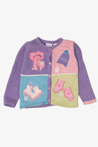 Vintage Kids Lavender Jenny Winter Clothes Ugly Christmas Cardigan (1990s)