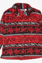 Vintage Red And Black Northcrest Button Up Sweater (1990s)