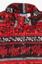 Vintage Red And Black Northcrest Button Up Sweater (1990s)