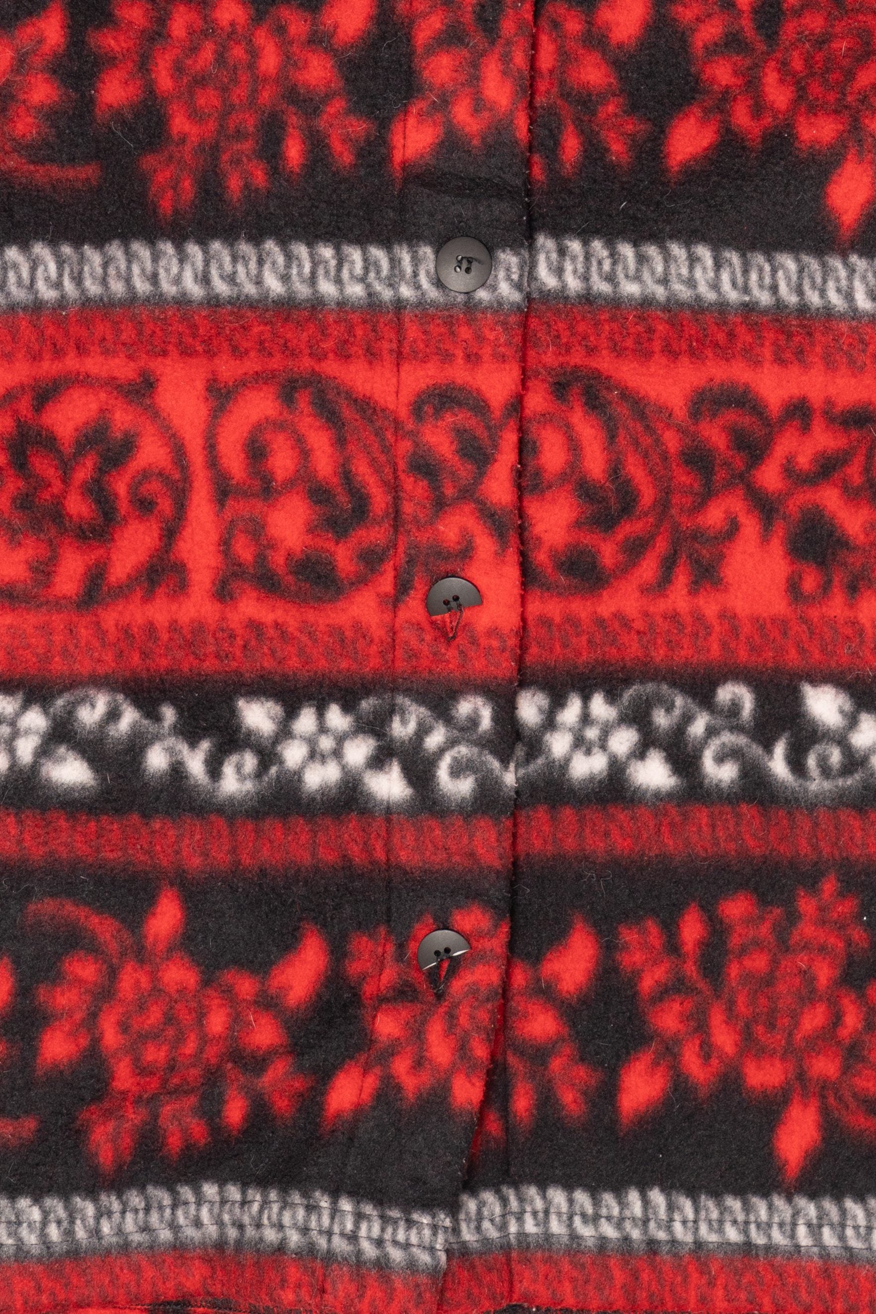 Vintage Red And Black Northcrest Button Up Sweater (1990s)