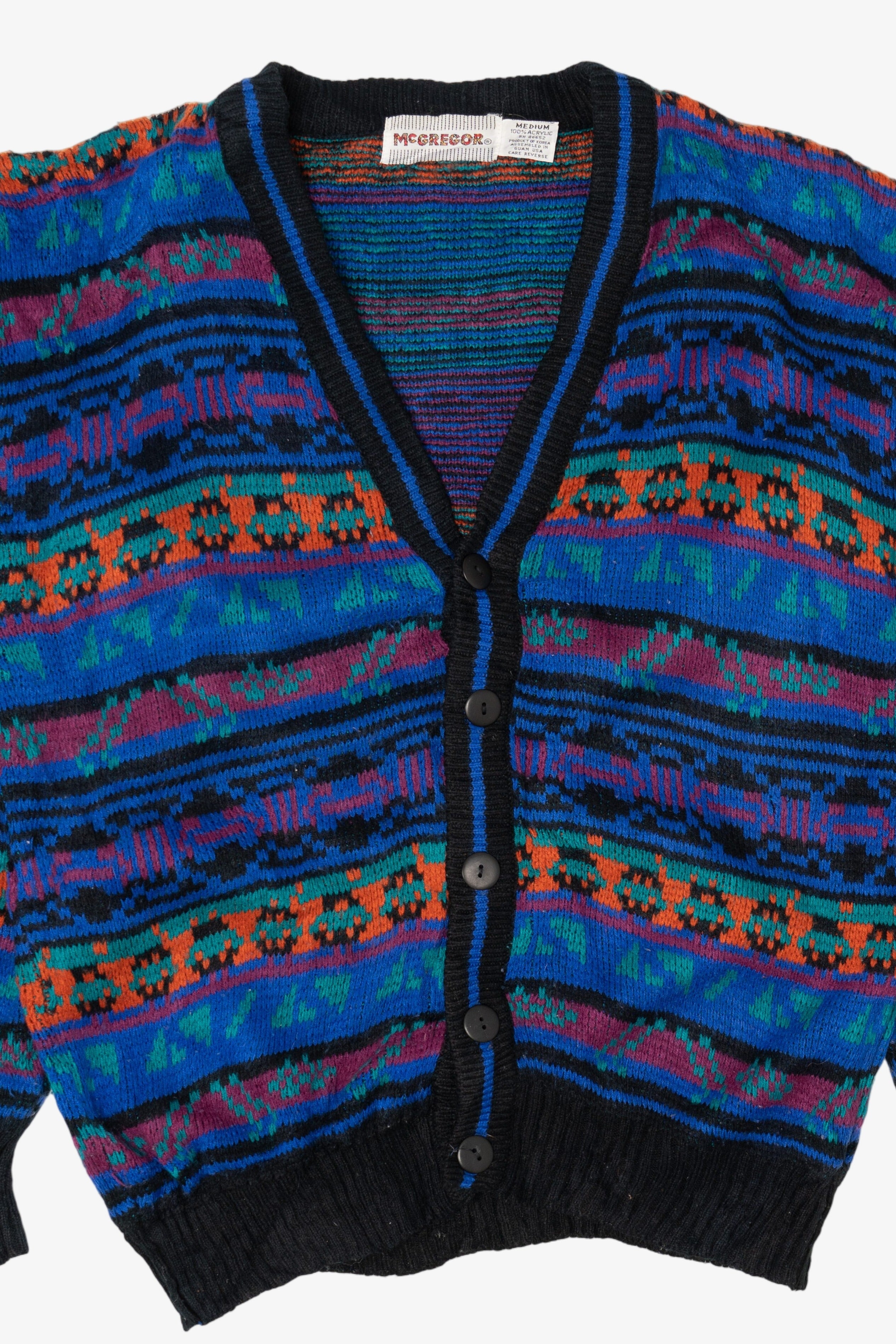 Vintage Blue McGregor Cardigan Sweater (1980s)