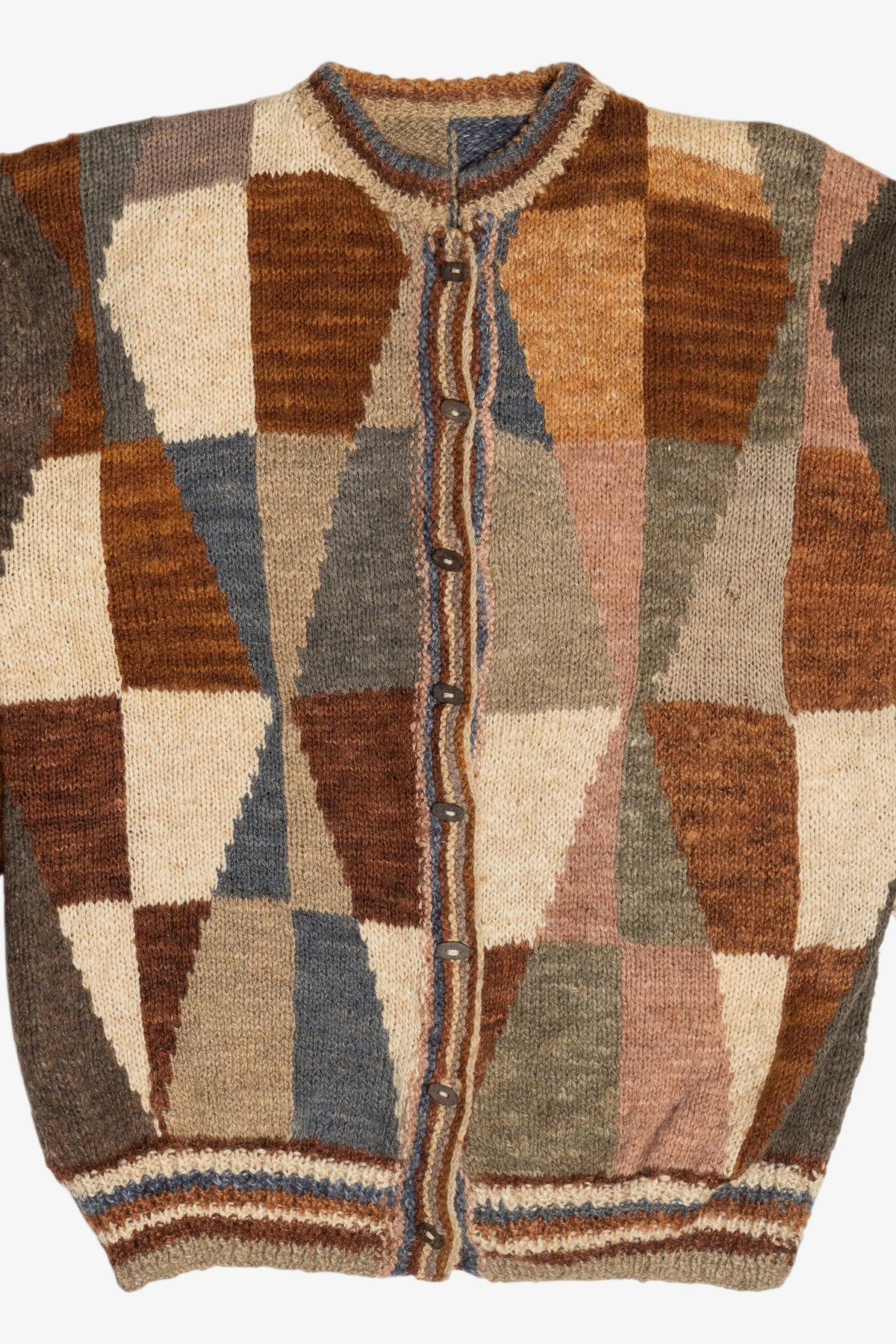 Vintage Geometric Cardigan Sweater (1990s)