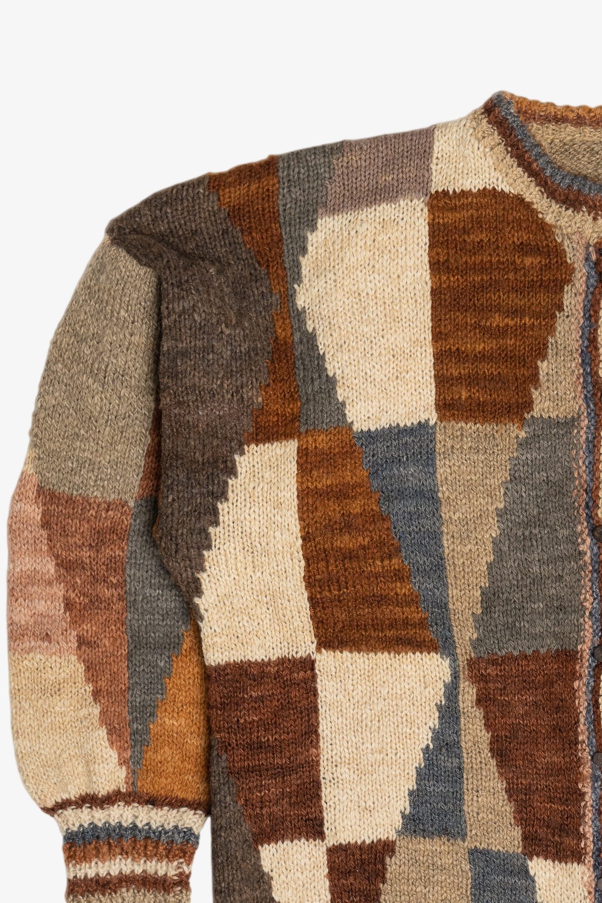Vintage Geometric Cardigan Sweater (1990s)