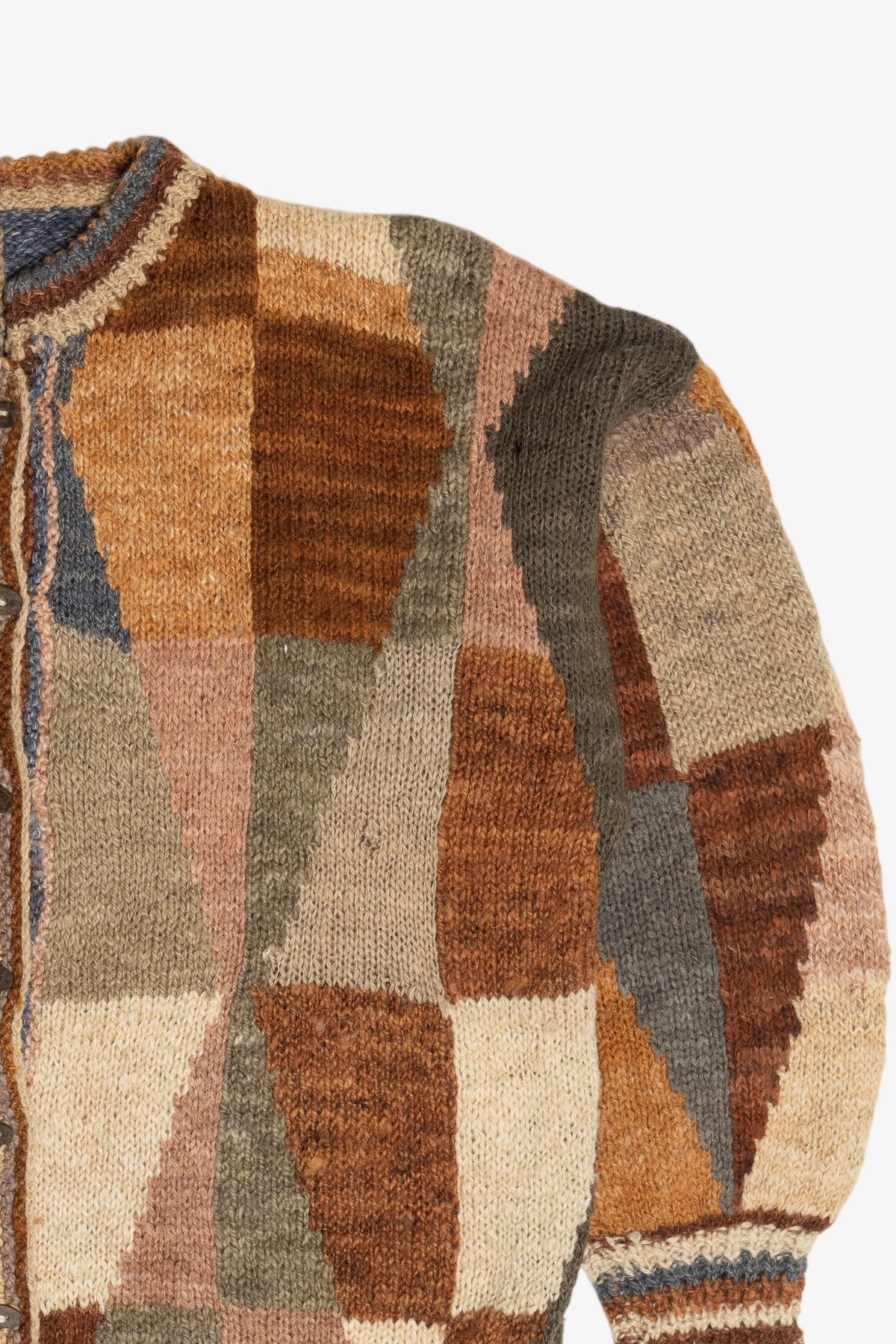 Vintage Geometric Cardigan Sweater (1990s)