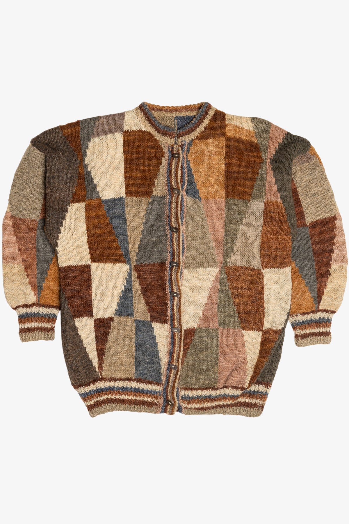 Vintage Geometric Cardigan Sweater (1990s)