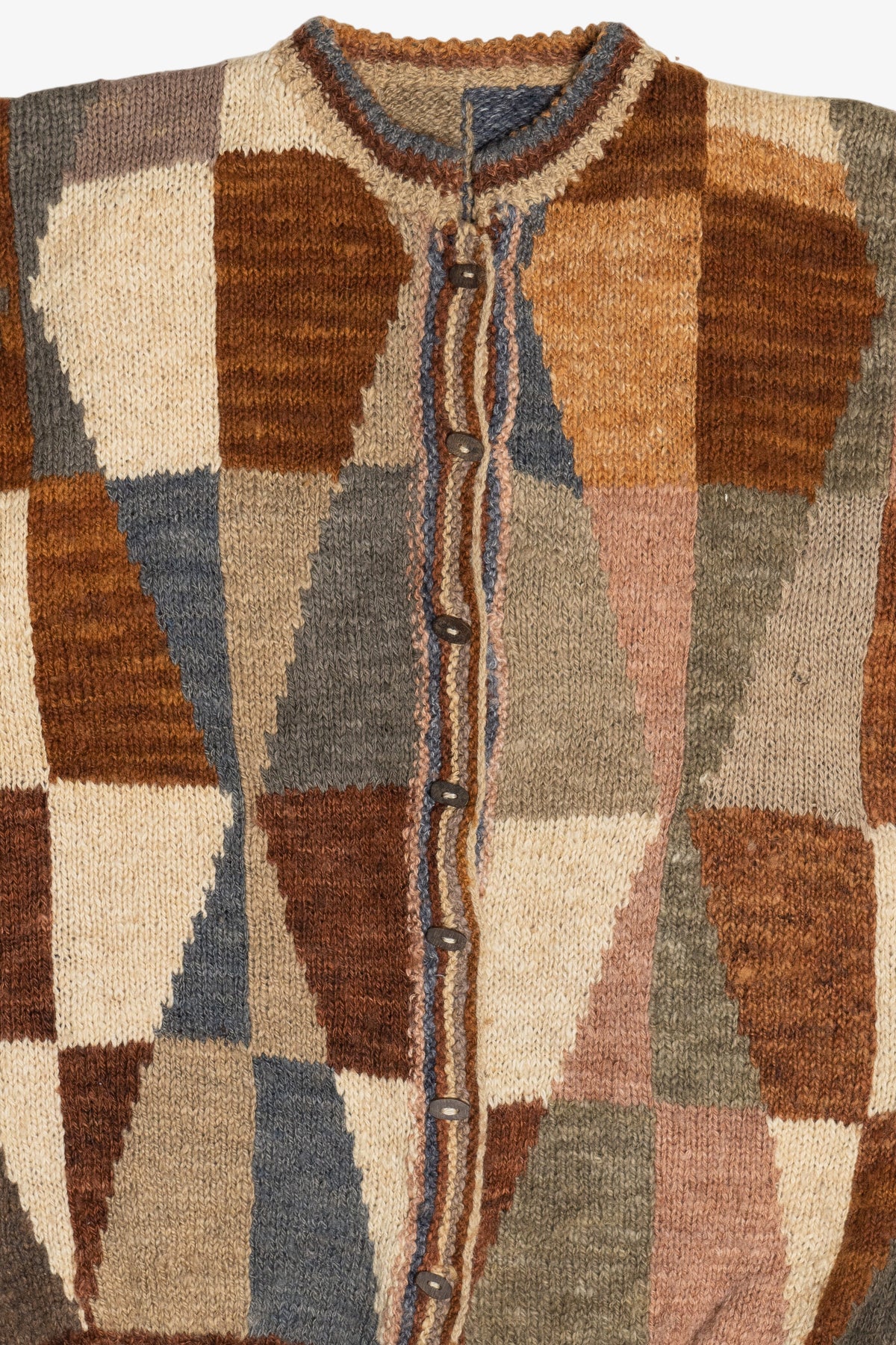 Vintage Geometric Cardigan Sweater (1990s)