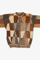 Vintage Geometric Cardigan Sweater (1990s)