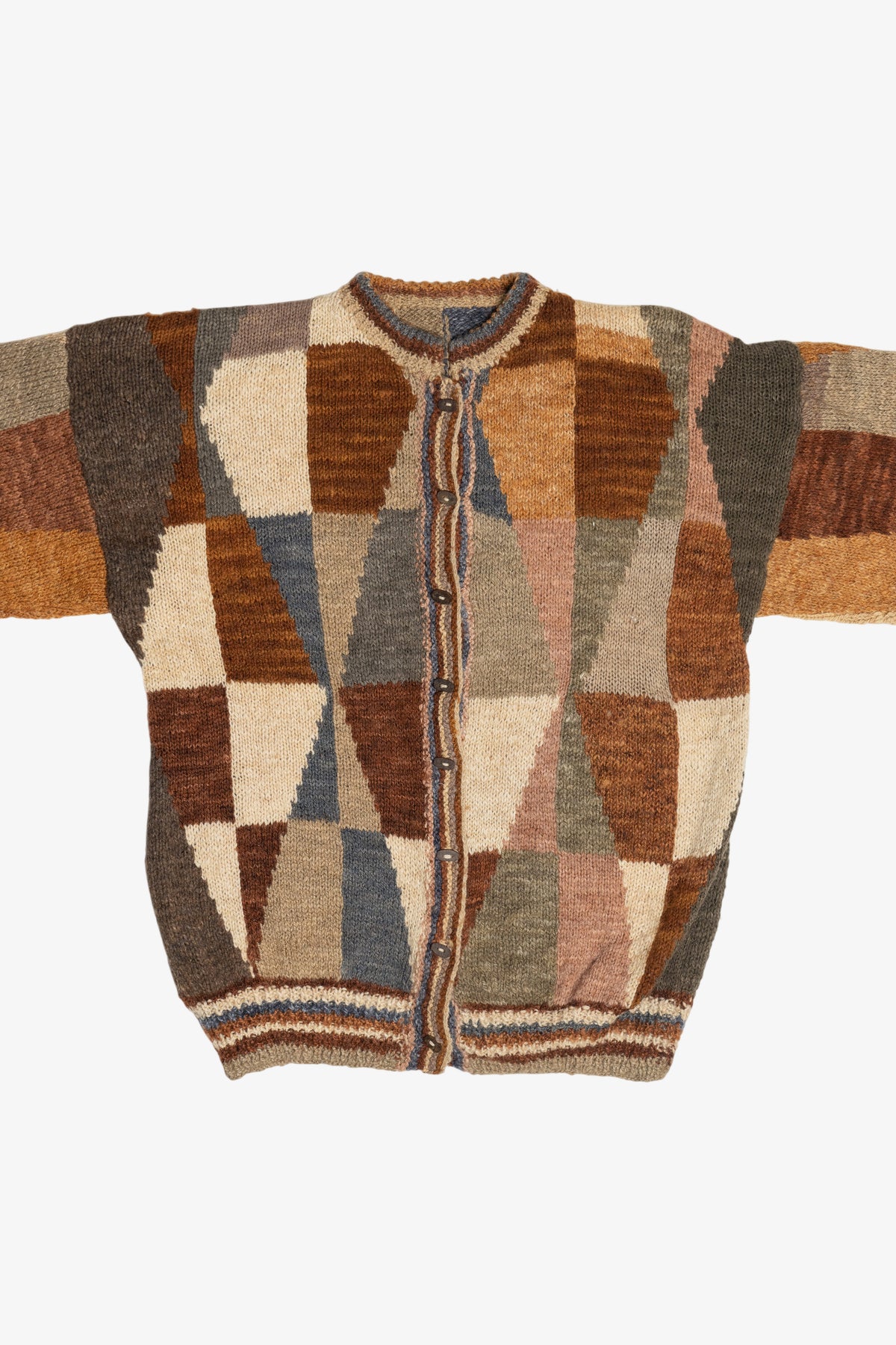 Vintage Geometric Cardigan Sweater (1990s)