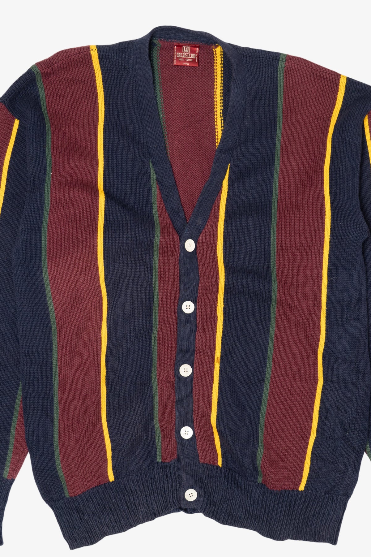 Vintage Striped Nordstrom Cardigan Sweater (1990s)