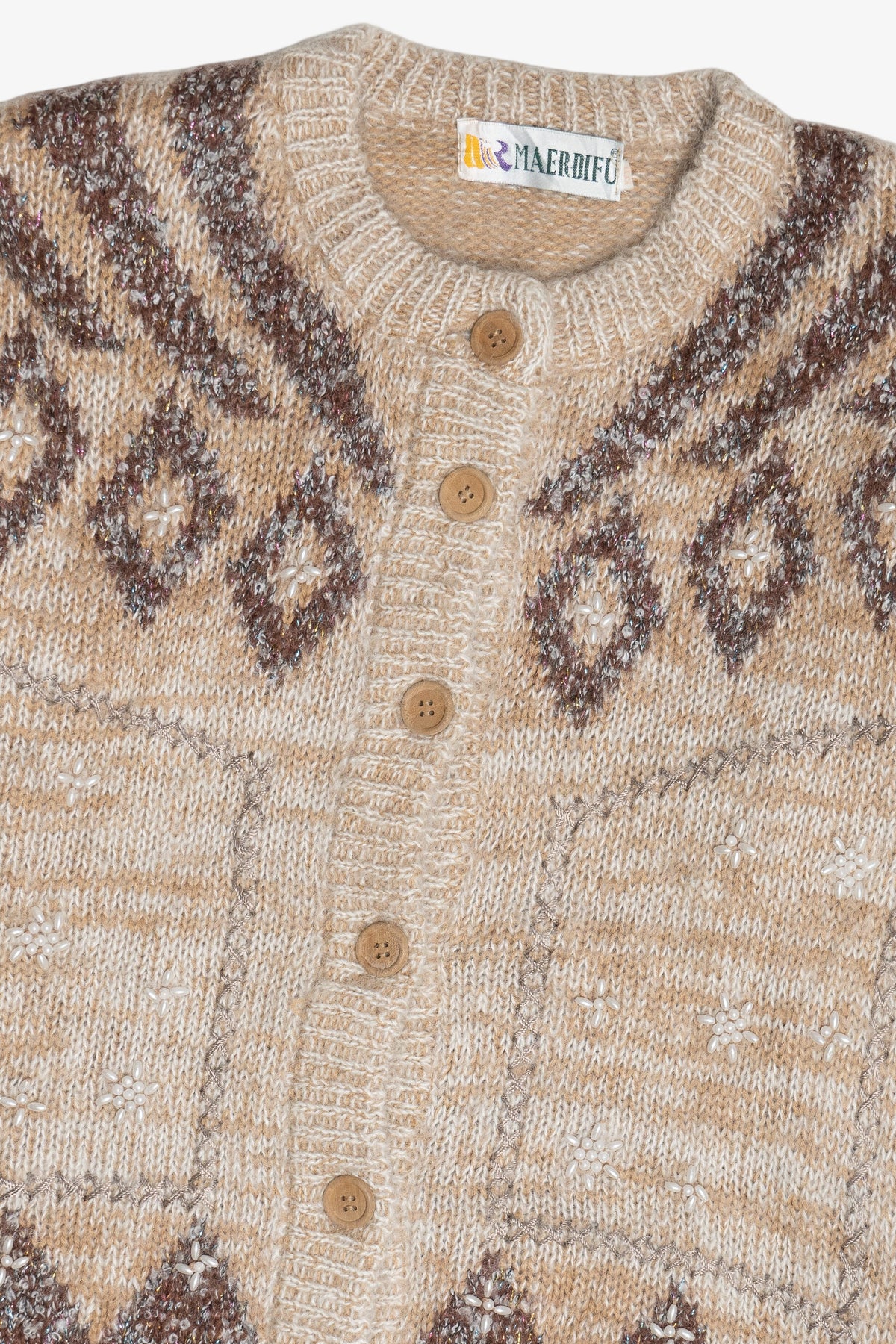 Vintage Maerdifu Beaded Cardigan Sweater (1980s)