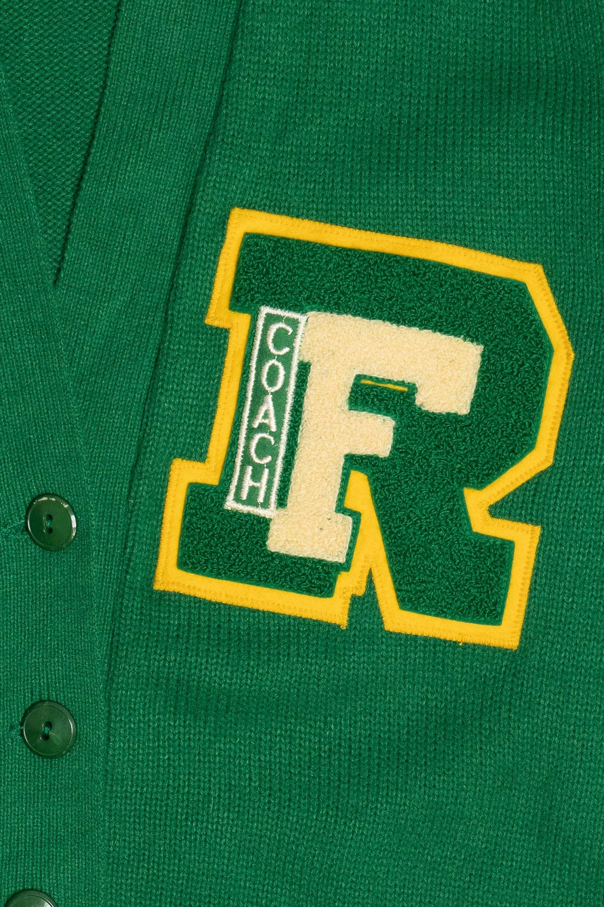 Vintage "Coach" Double Pocket Letterman Cardigan Sweater (1970s)