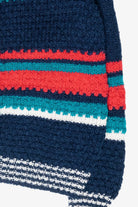 Vintage Hand Knit Striped Cardigan Sweater (1990s)