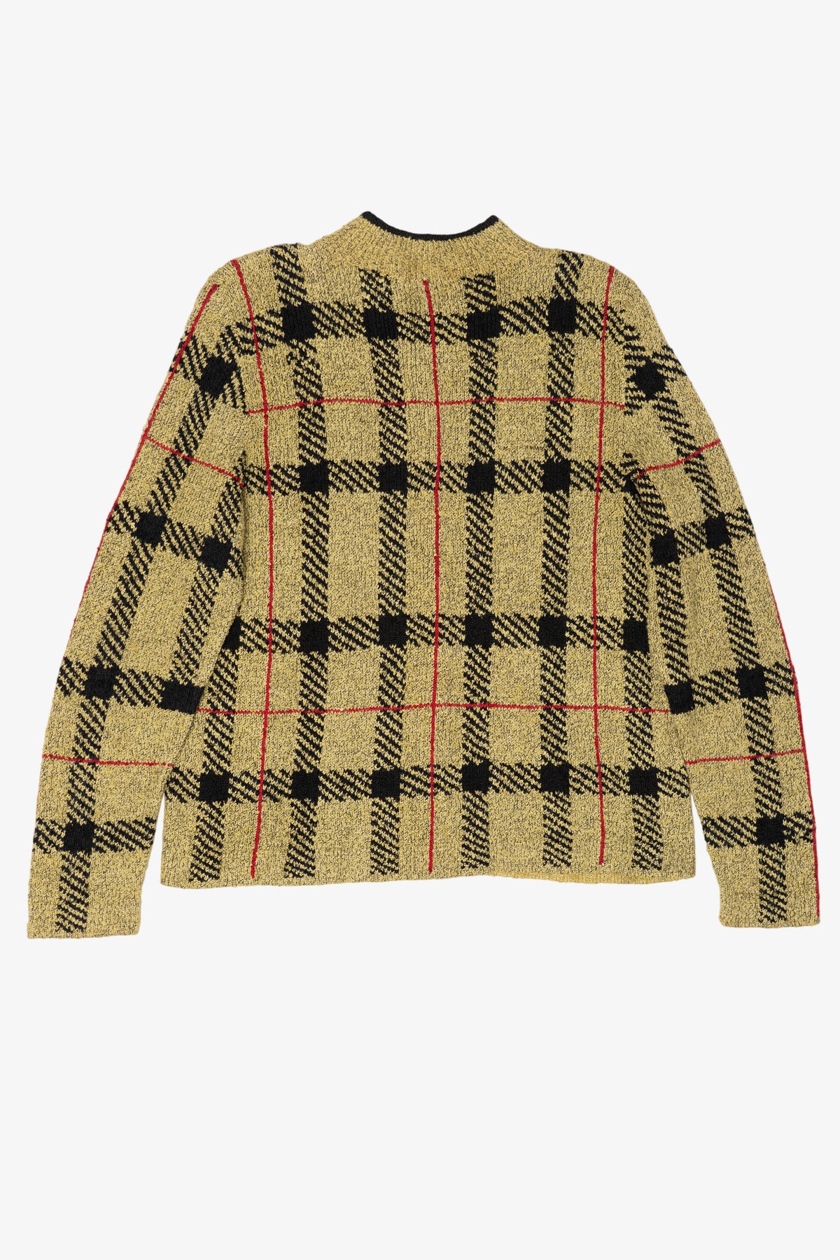 Vintage South Cotton Plaid Cardigan Sweater (1980s)