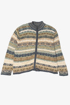 Vintage Heirloom Collectible Blue Fair Isle Cardigan Sweater (2000s)