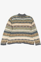 Vintage Heirloom Collectible Blue Fair Isle Cardigan Sweater (2000s)