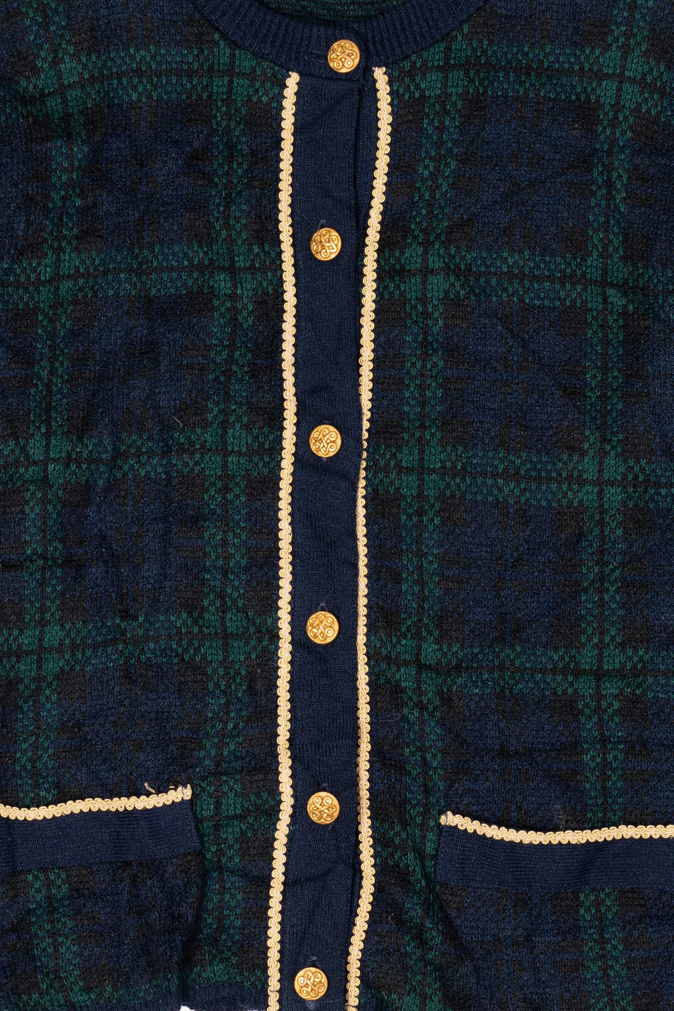 Vintage Shoulder Pads Cardigan Sweater (1980s)