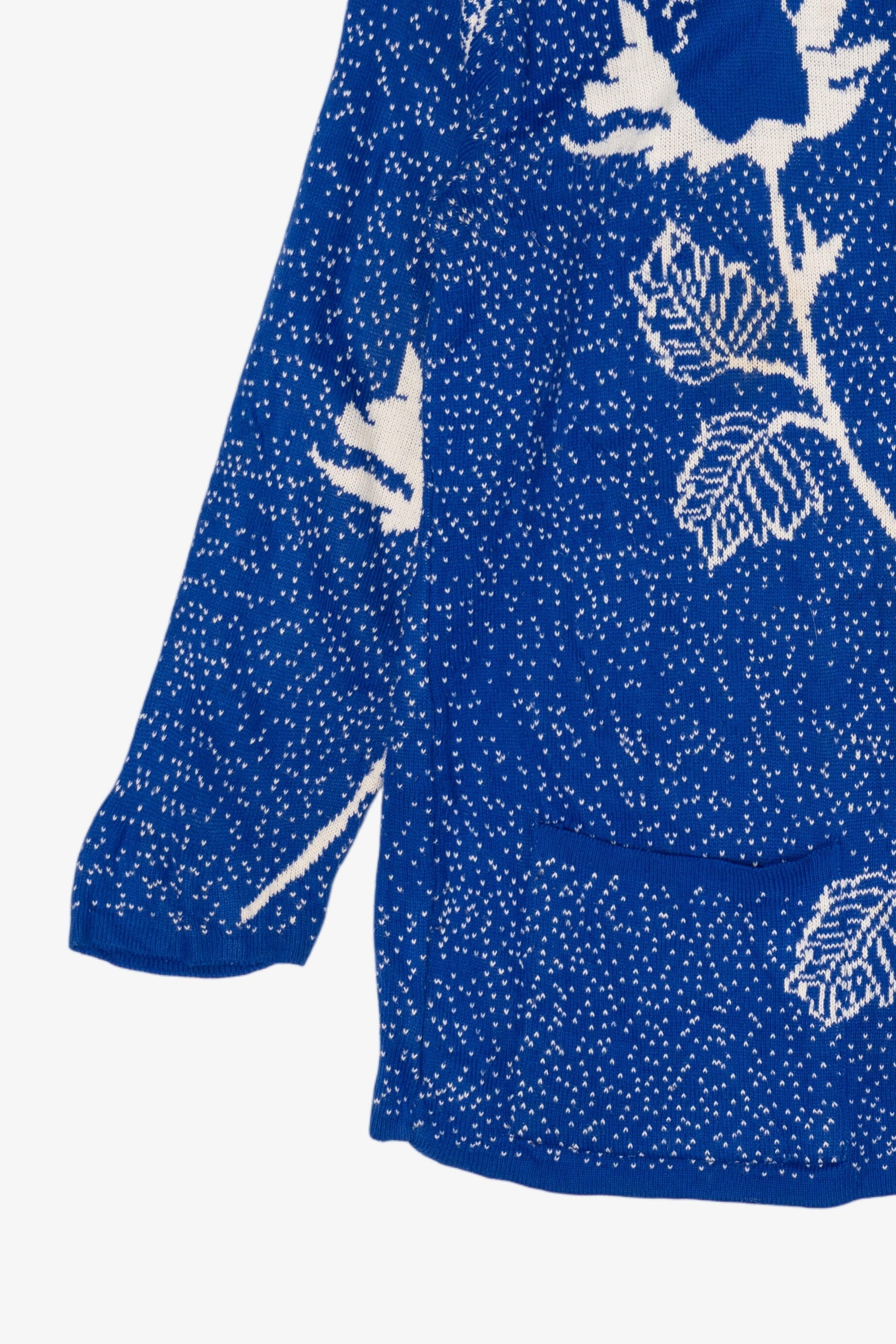 Vintage Blue Sarra Zip-Up Sweater (1990s)