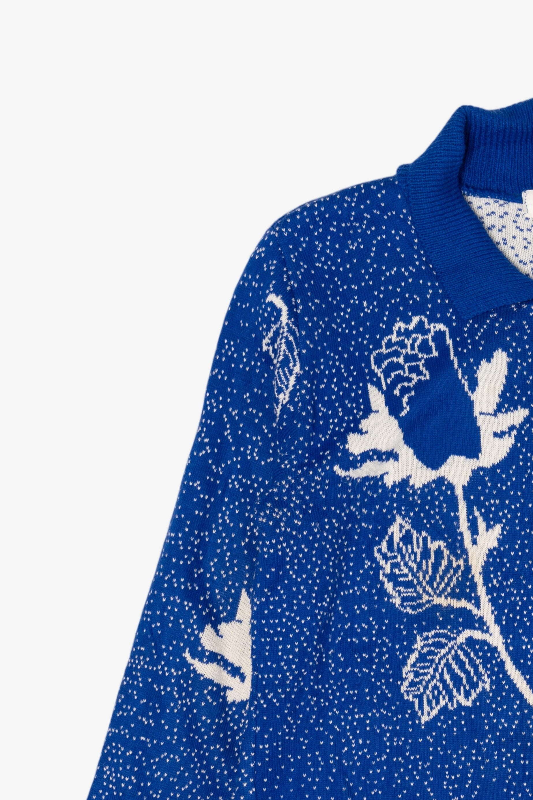 Vintage Blue Sarra Zip-Up Sweater (1990s)