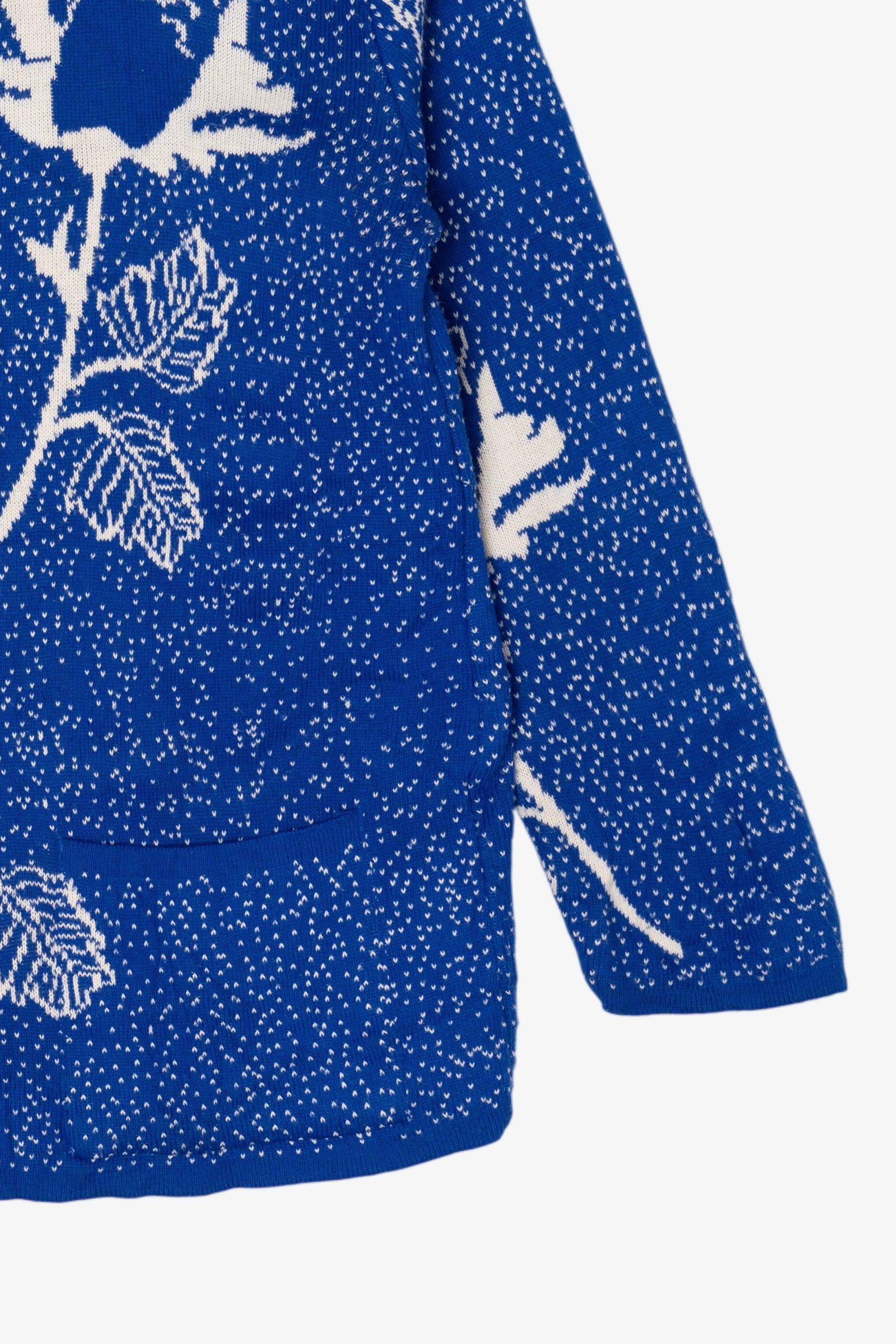 Vintage Blue Sarra Zip-Up Sweater (1990s)