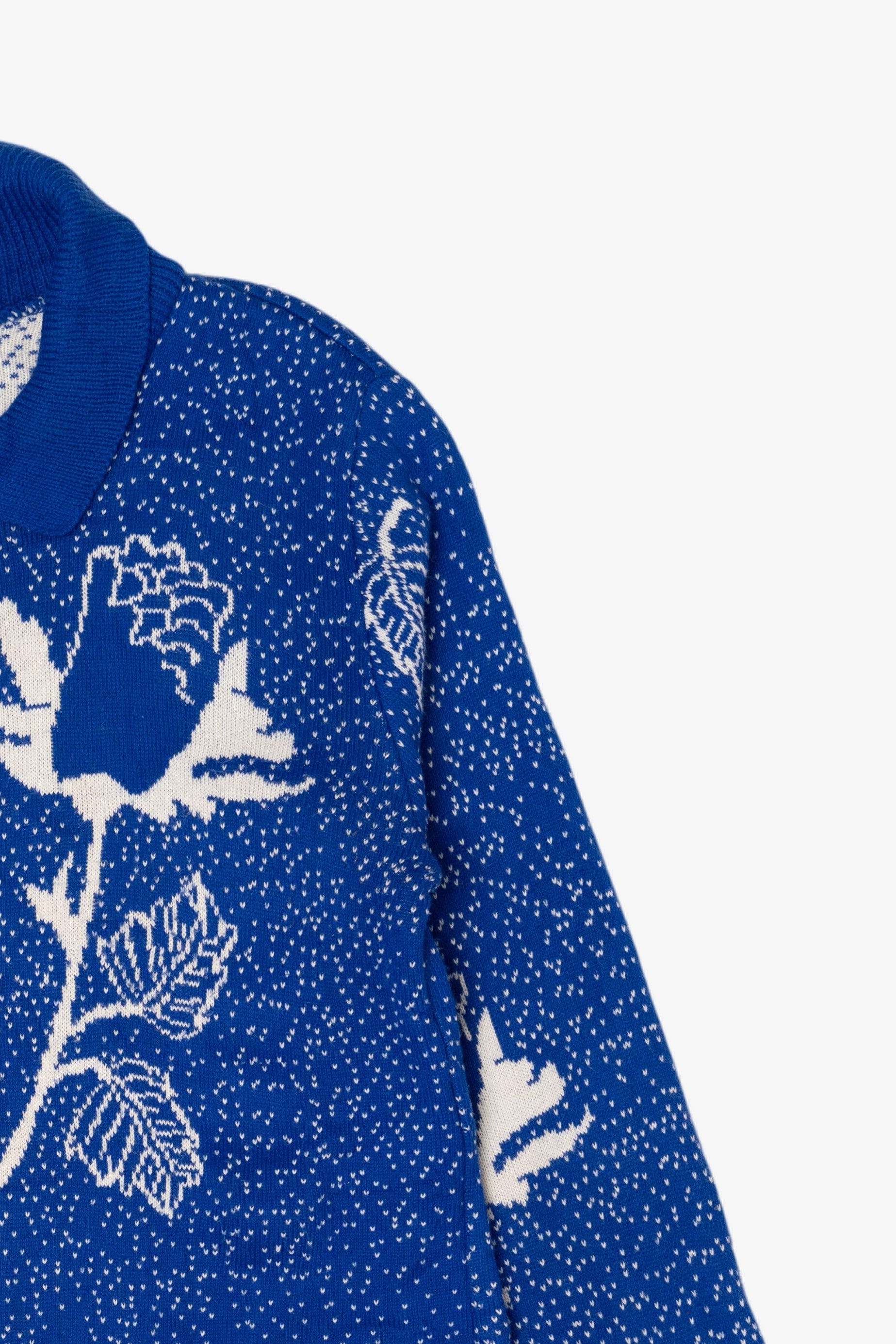 Vintage Blue Sarra Zip-Up Sweater (1990s)