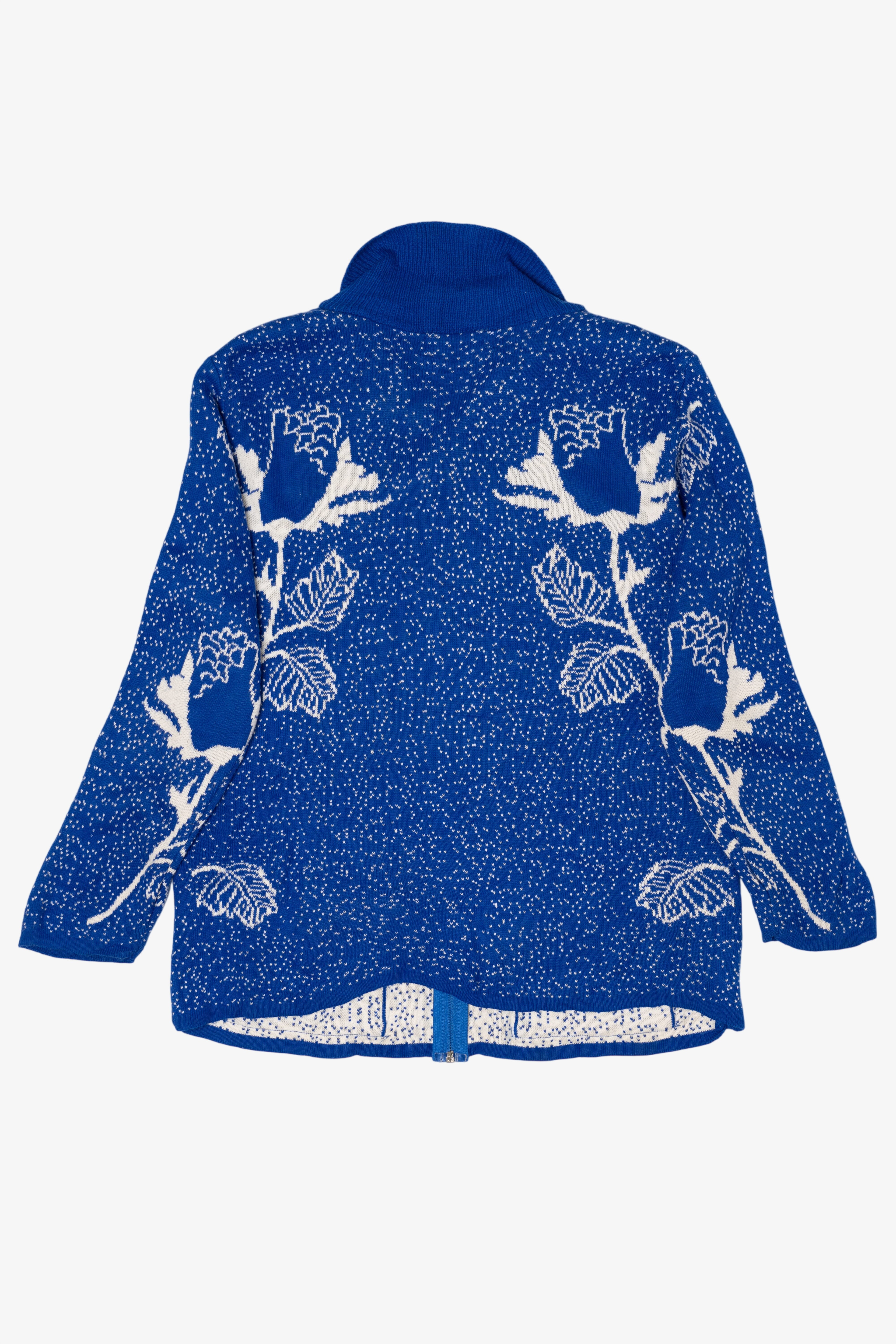 Vintage Blue Sarra Zip-Up Sweater (1990s)