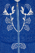 Vintage Blue Sarra Zip-Up Sweater (1990s)