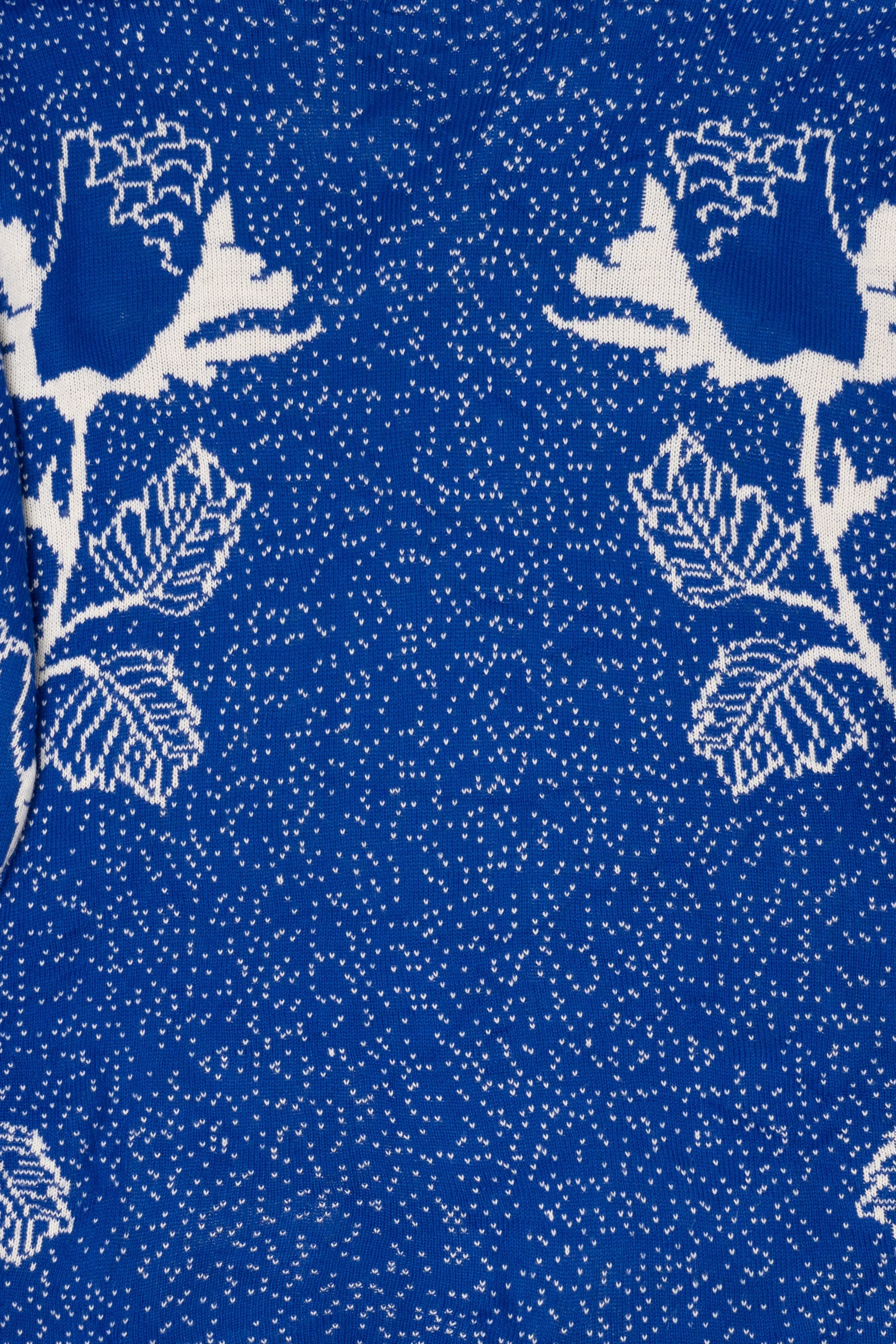 Vintage Blue Sarra Zip-Up Sweater (1990s)