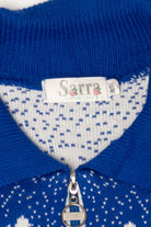 Vintage Blue Sarra Zip-Up Sweater (1990s)