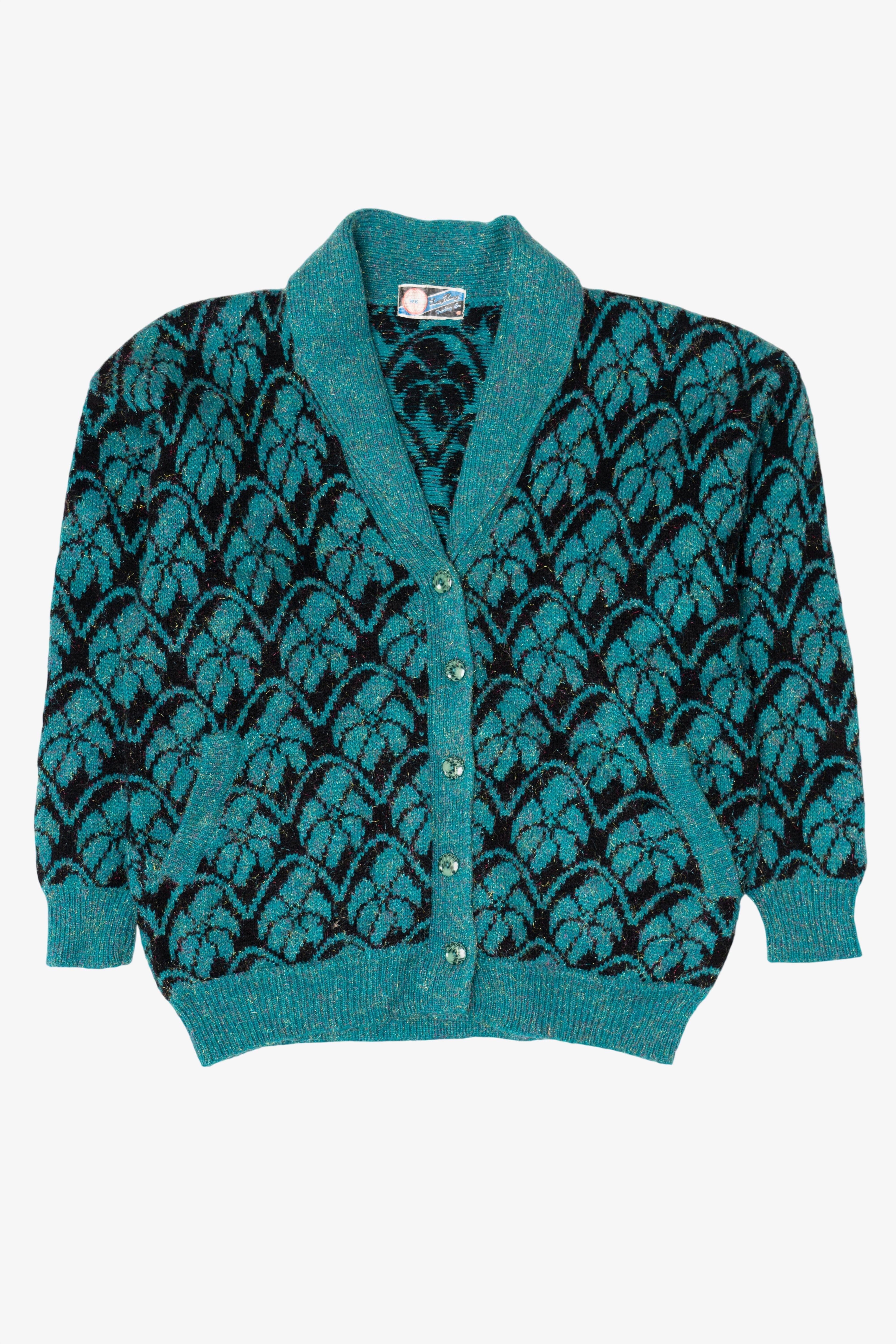 Vintage Teal Lang Kong Cardigan (1980s)