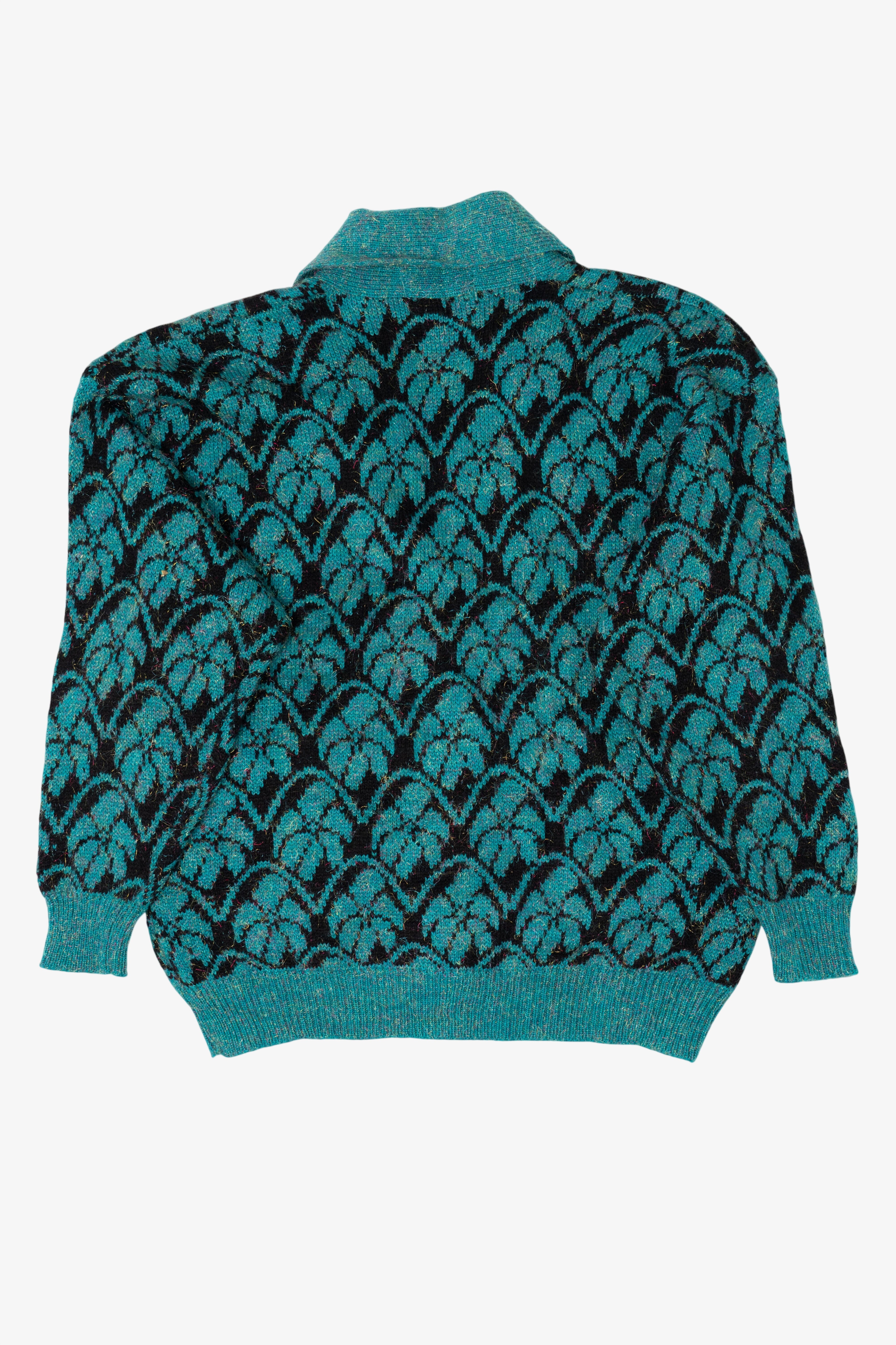 Vintage Teal Lang Kong Cardigan (1980s)