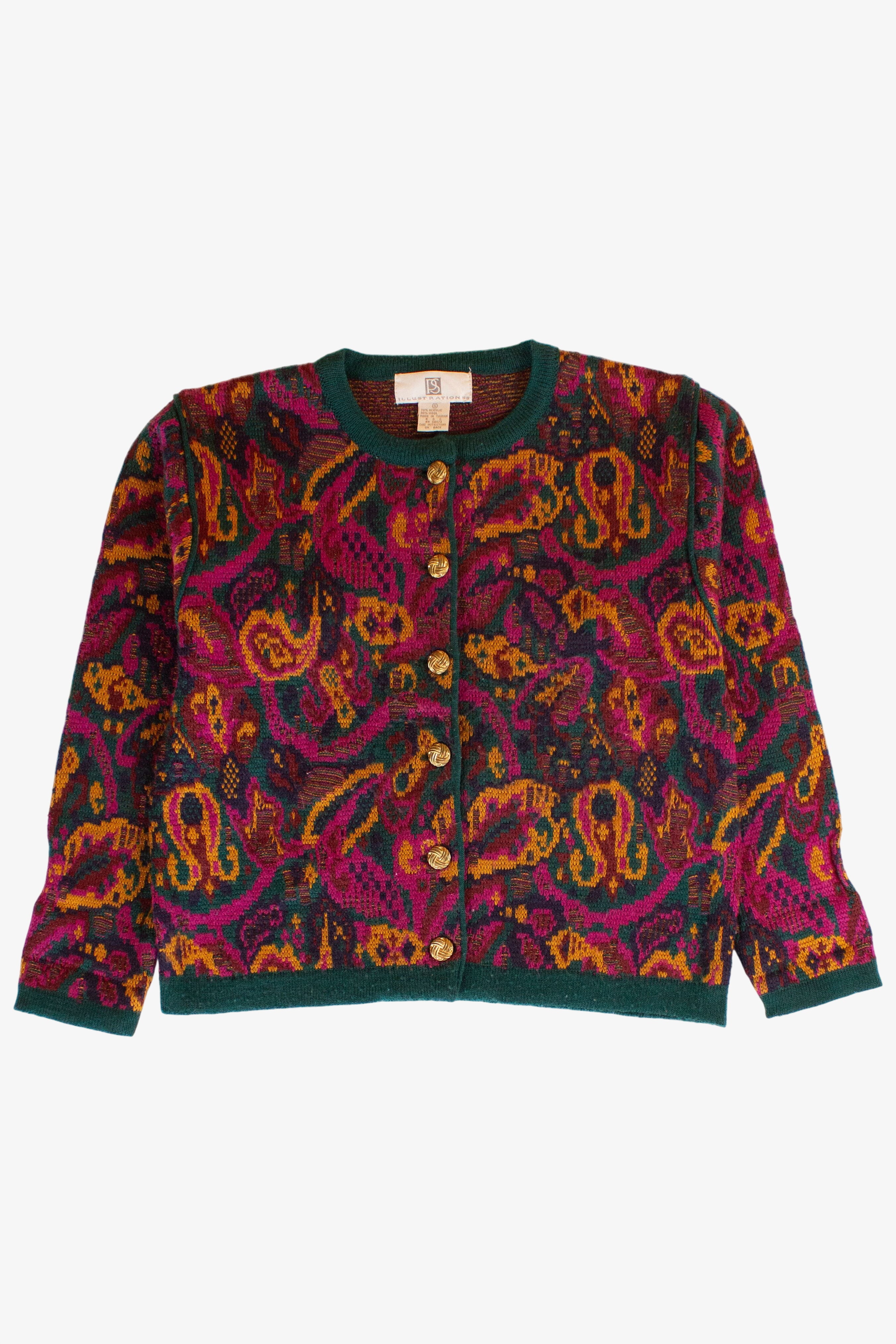 Vintage PS Illustrations Cardigan Sweater (1990s)