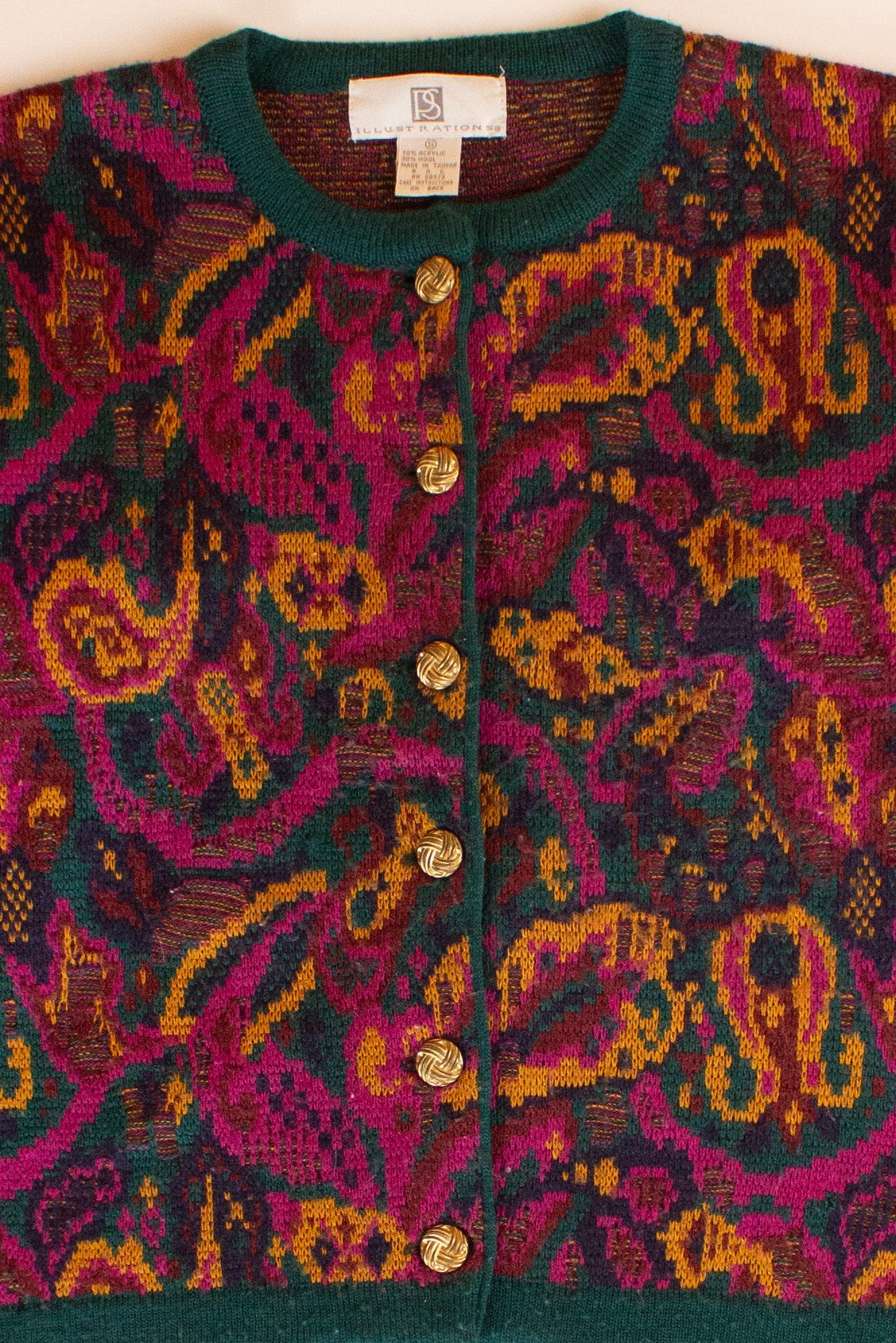 Vintage PS Illustrations Cardigan Sweater (1990s)