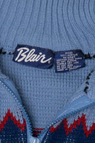 Blue Blair Fair Isle Cardigan Sweater (2010s)