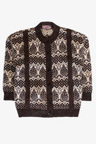 Vintage Tree Pattern Cardigan Sweater (1980s)