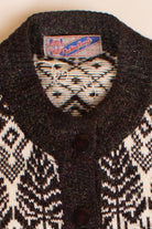 Vintage Tree Pattern Cardigan Sweater (1980s)