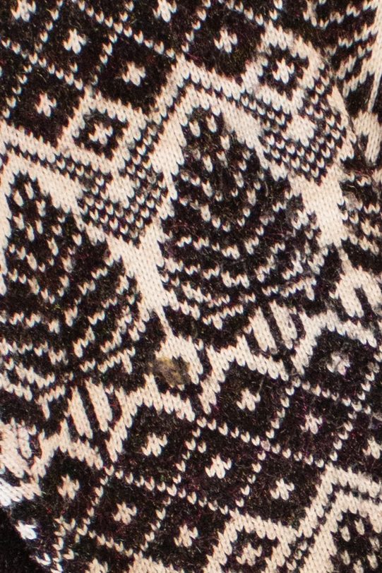 Vintage Tree Pattern Cardigan Sweater (1980s)