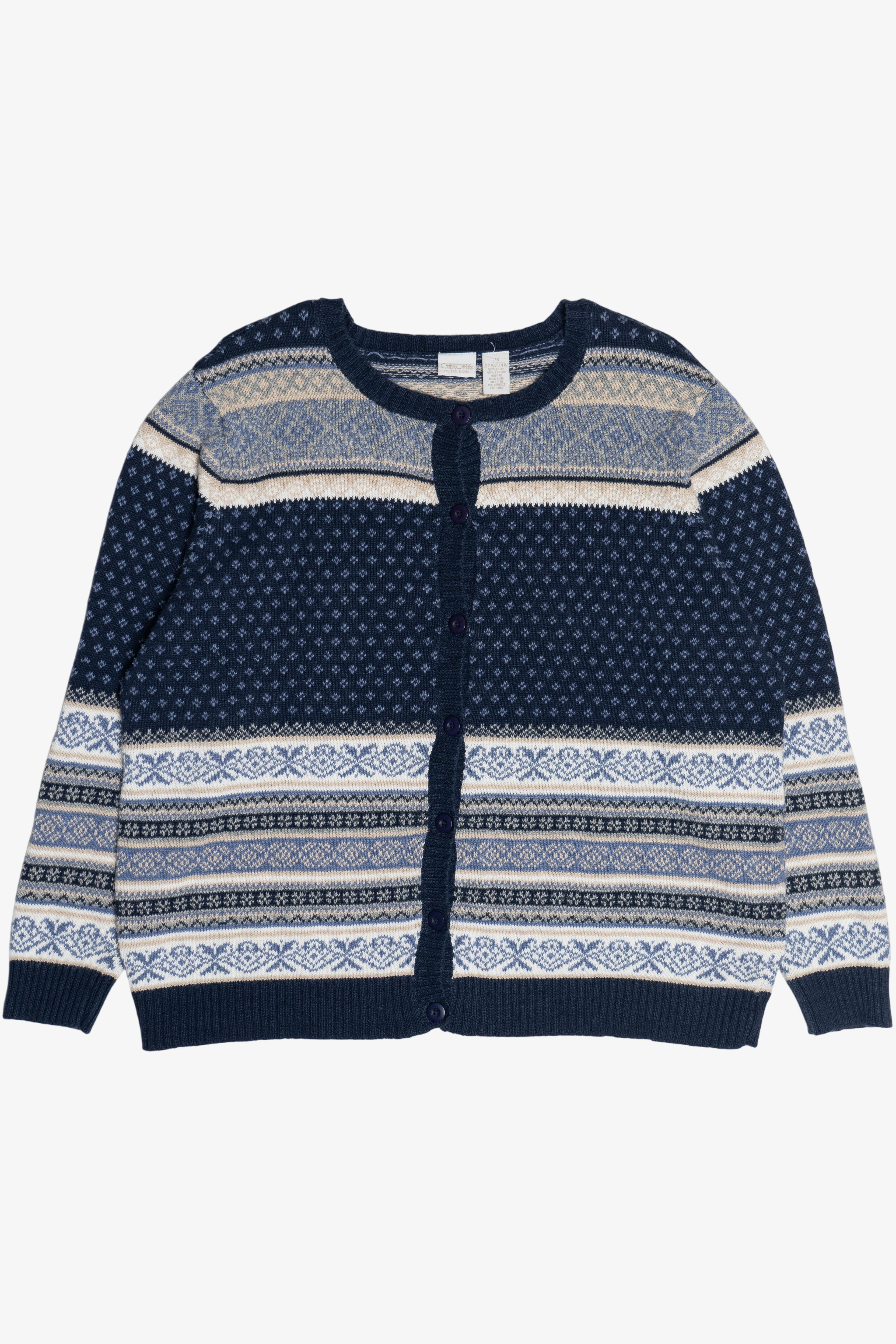 Vintage Fair Isle Cardigan Sweater (1990s)