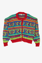 Vintage Rainbow Pattern Idioms Cardigans (1980s)