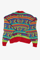 Vintage Rainbow Pattern Idioms Cardigans (1980s)
