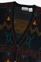 Vintage Essentials Graphic Cardigan Sweater (1980s)