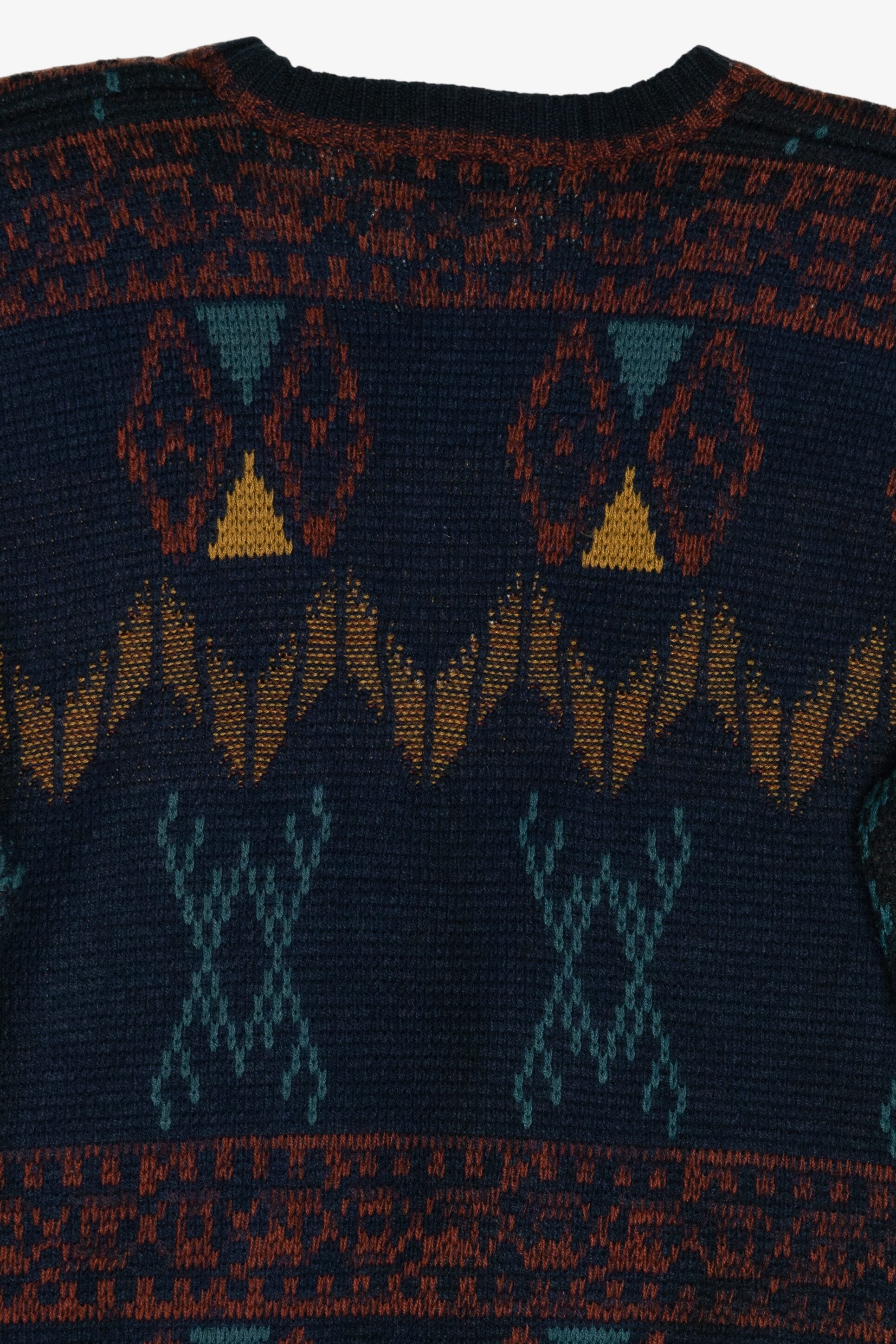 Vintage Essentials Graphic Cardigan Sweater (1980s)