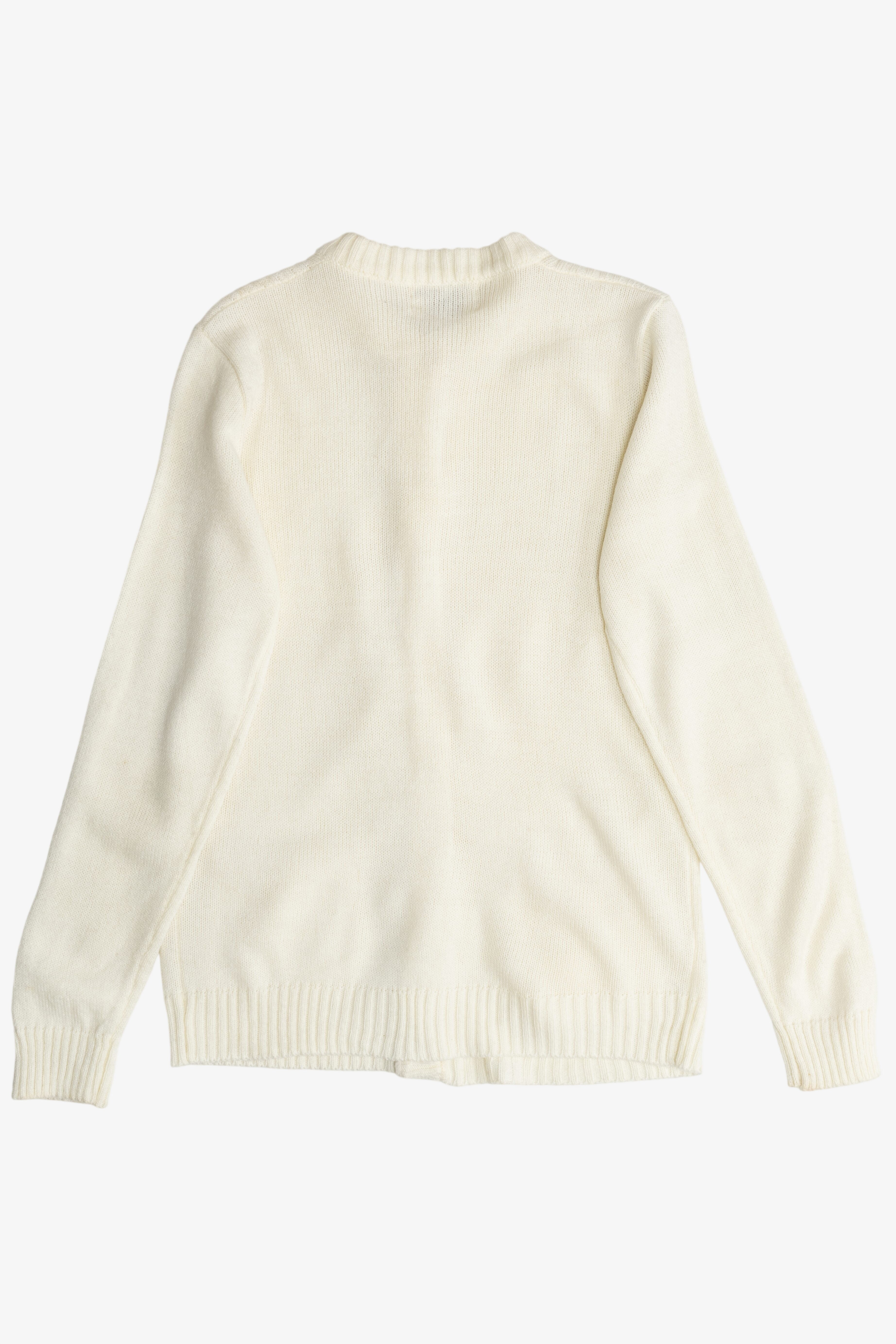 Vintage Ivory Button Up Cardigan Sweater (1980s)