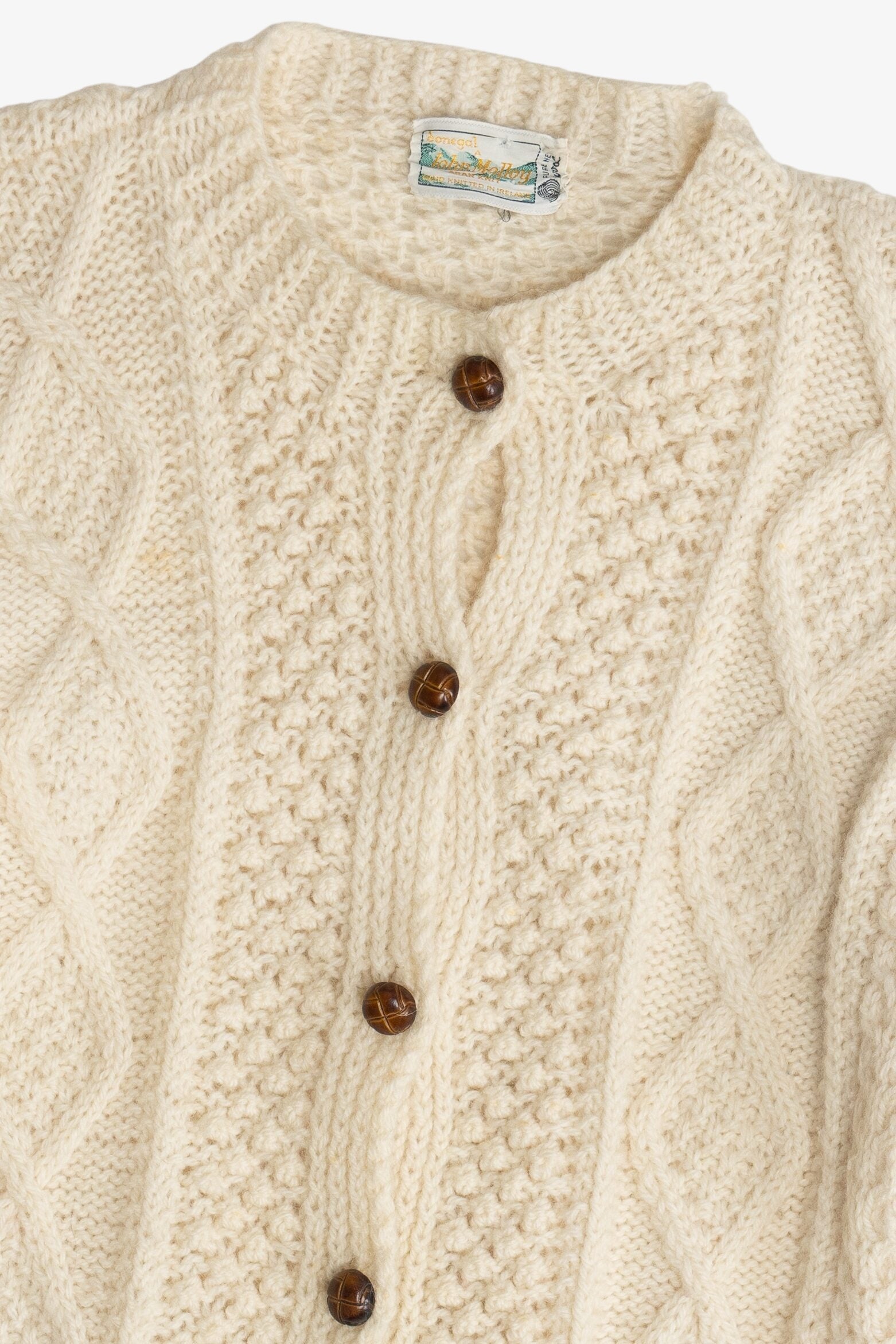 Vintage Donegal John Molloy Cardigan Fisherman Sweater (1980s)