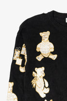 Vintage Black P'Galli Teddy Bears Cardigan (1990s)