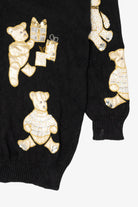 Vintage Black P'Galli Teddy Bears Cardigan (1990s)