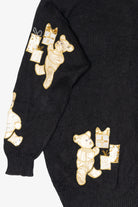 Vintage Black P'Galli Teddy Bears Cardigan (1990s)