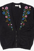 Vintage Black Elisabeth Bead Embroidered Cardigan (2000s)